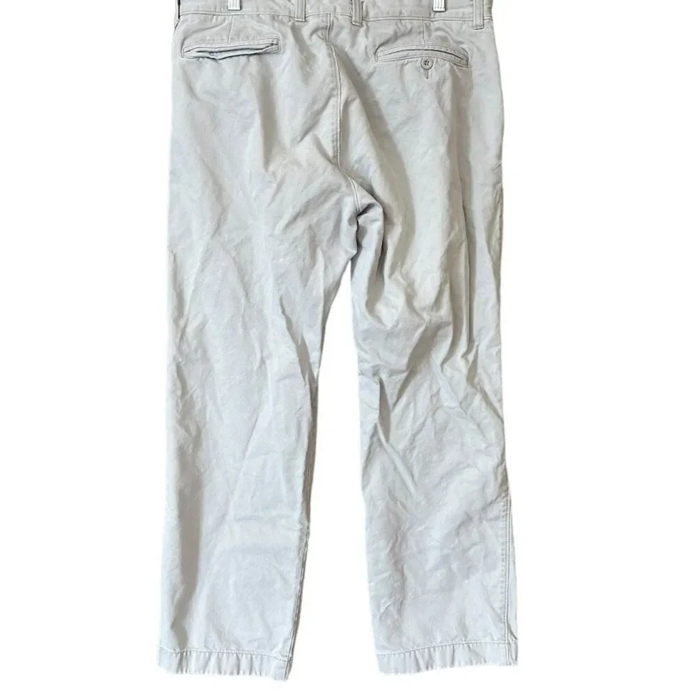 J.Crew Light Gray Broken In Slim Fit Chino‎ Casual Pants Mens 34 x 30